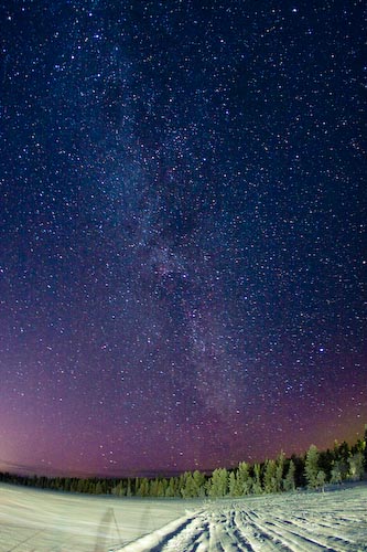 Nighsky above Muonio